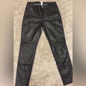 H&M Leather skinny pants